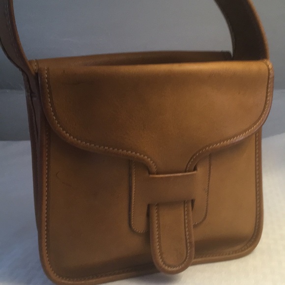Coach Handbags - Coach Vintage Cashin Double Sided Courier Bag Tan